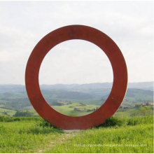 Large Outdoor Metal Art Corten Steel Circle Ring Sculpture